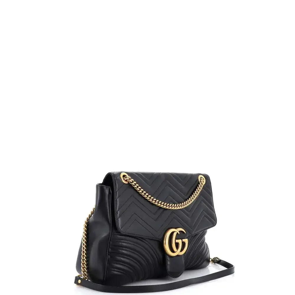 Gucci Gg Marmont Flap Bag Matelasse #252718G15B - Picture 2 of 8
